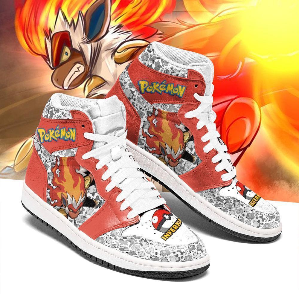 POKEMON Infernape Anime Air Jordan 1 High Sneakers POKEMON Infernape Anime Air Jordan 1 High Sneakers