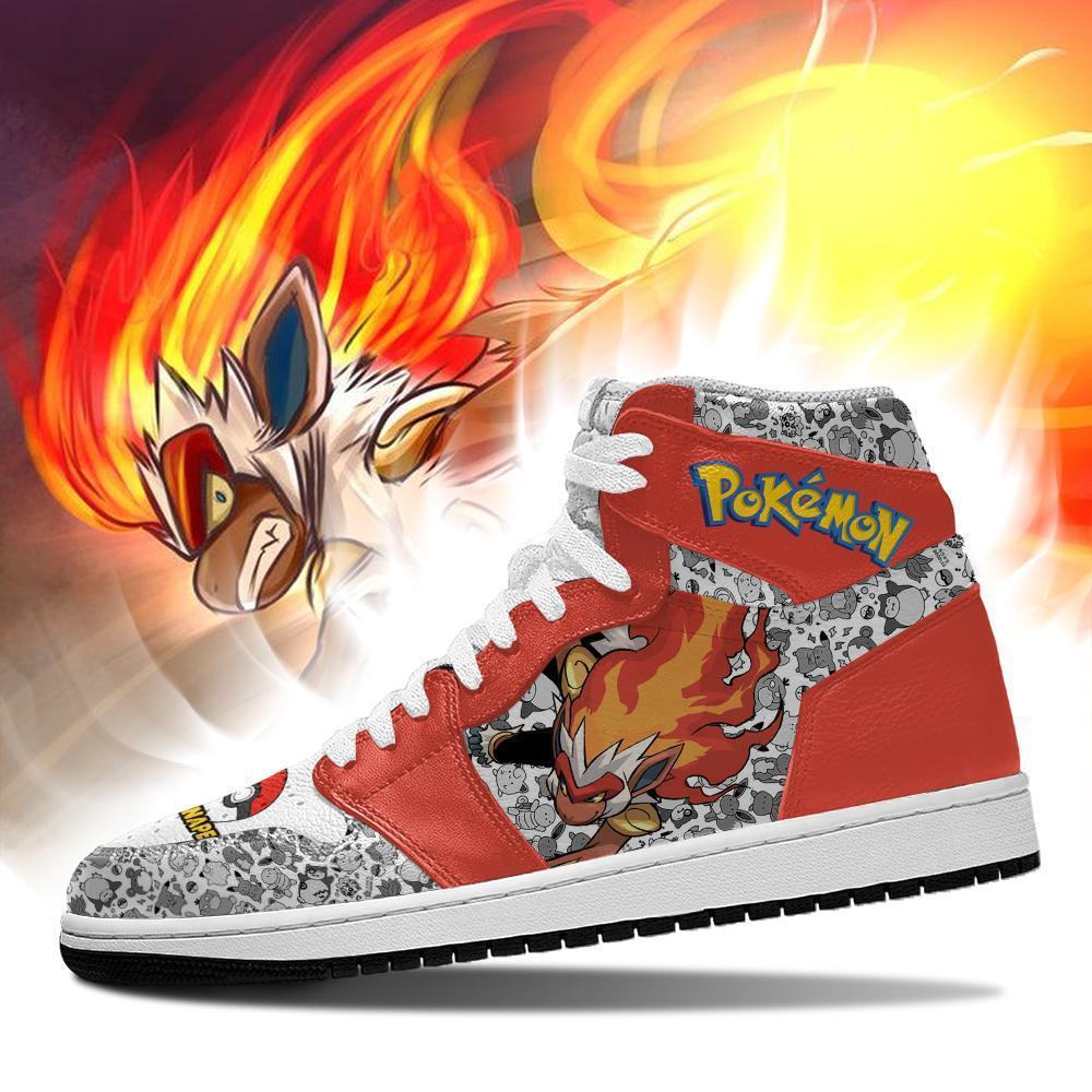 POKEMON Infernape Anime Air Jordan 1 High Sneakers POKEMON Infernape Anime Air Jordan 1 High Sneakers