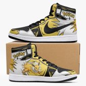 POKEMON Jolteon Yellow White Air Jordan 1 High Sneakers