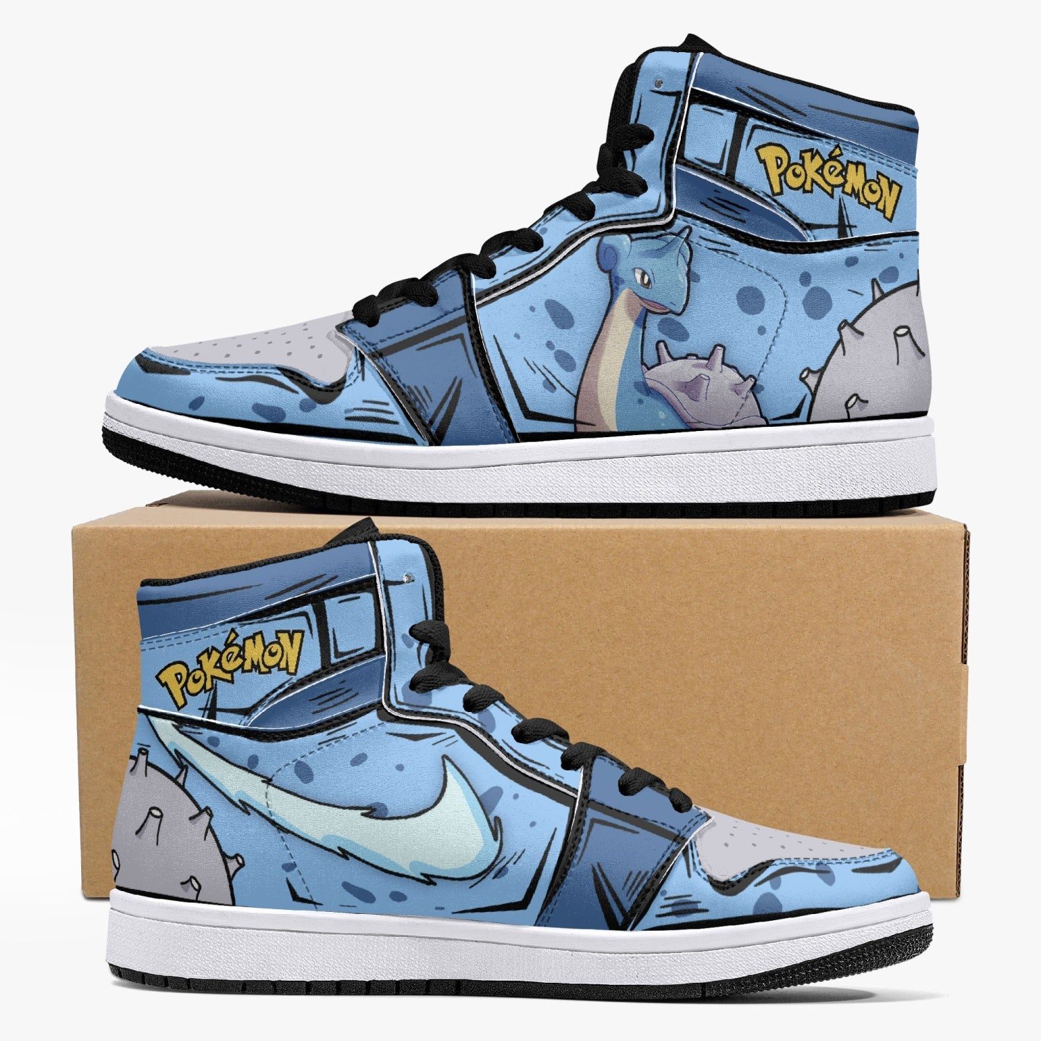 POKEMON Lapras Air Jordan 1 High Sneakers POKEMON Lapras Air Jordan 1 High Sneakers