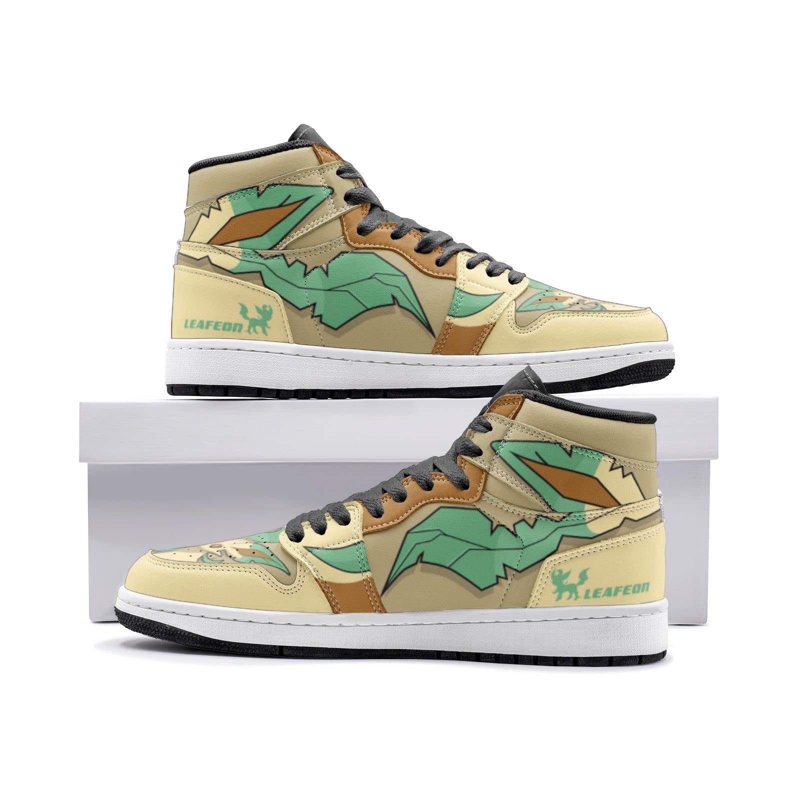 POKEMON Leafeon Air Jordan 1 High Sneakers POKEMON Leafeon Air Jordan 1 High Sneakers