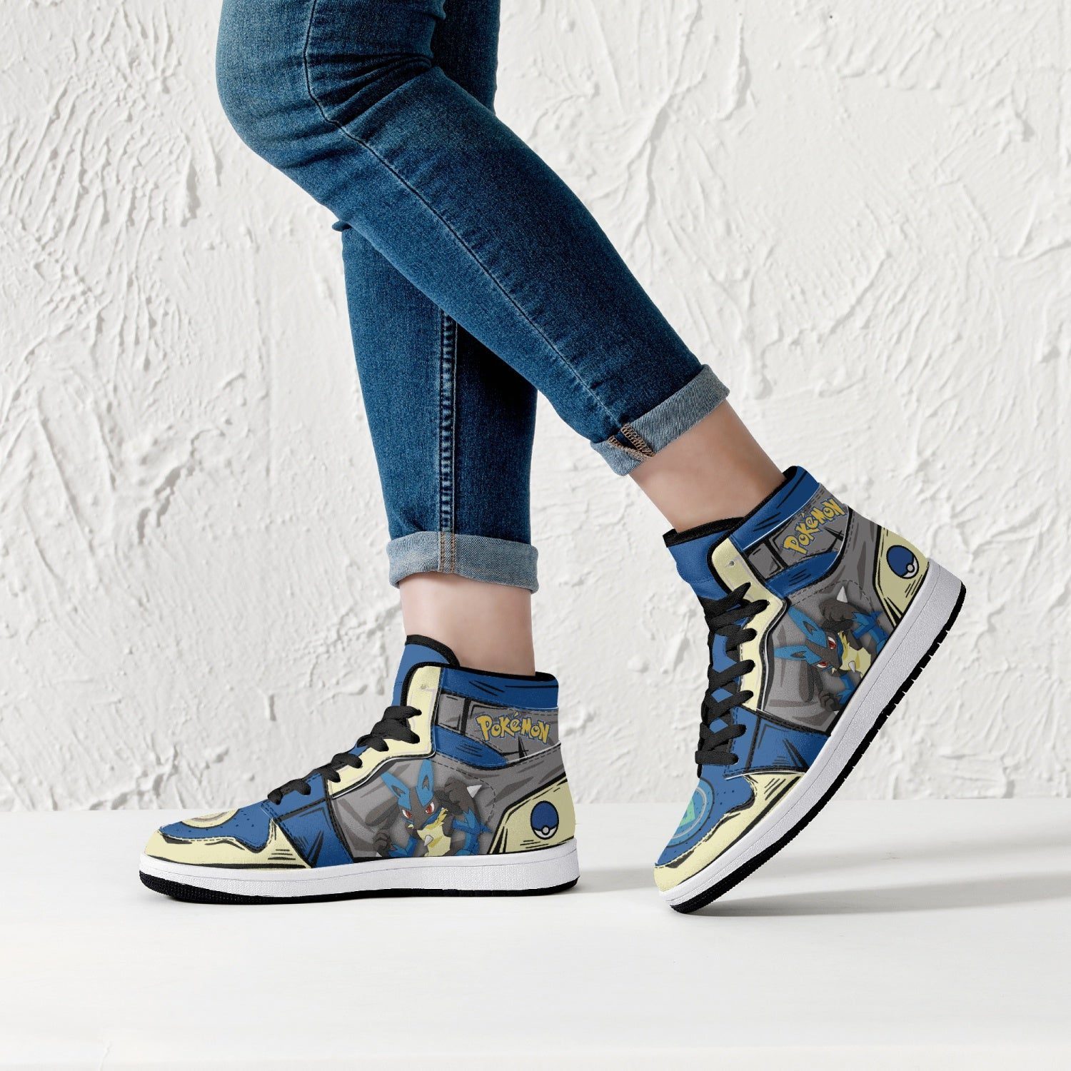 POKEMON Lucario Air Jordan 1 High Sneakers POKEMON Lucario Air Jordan 1 High Sneakers