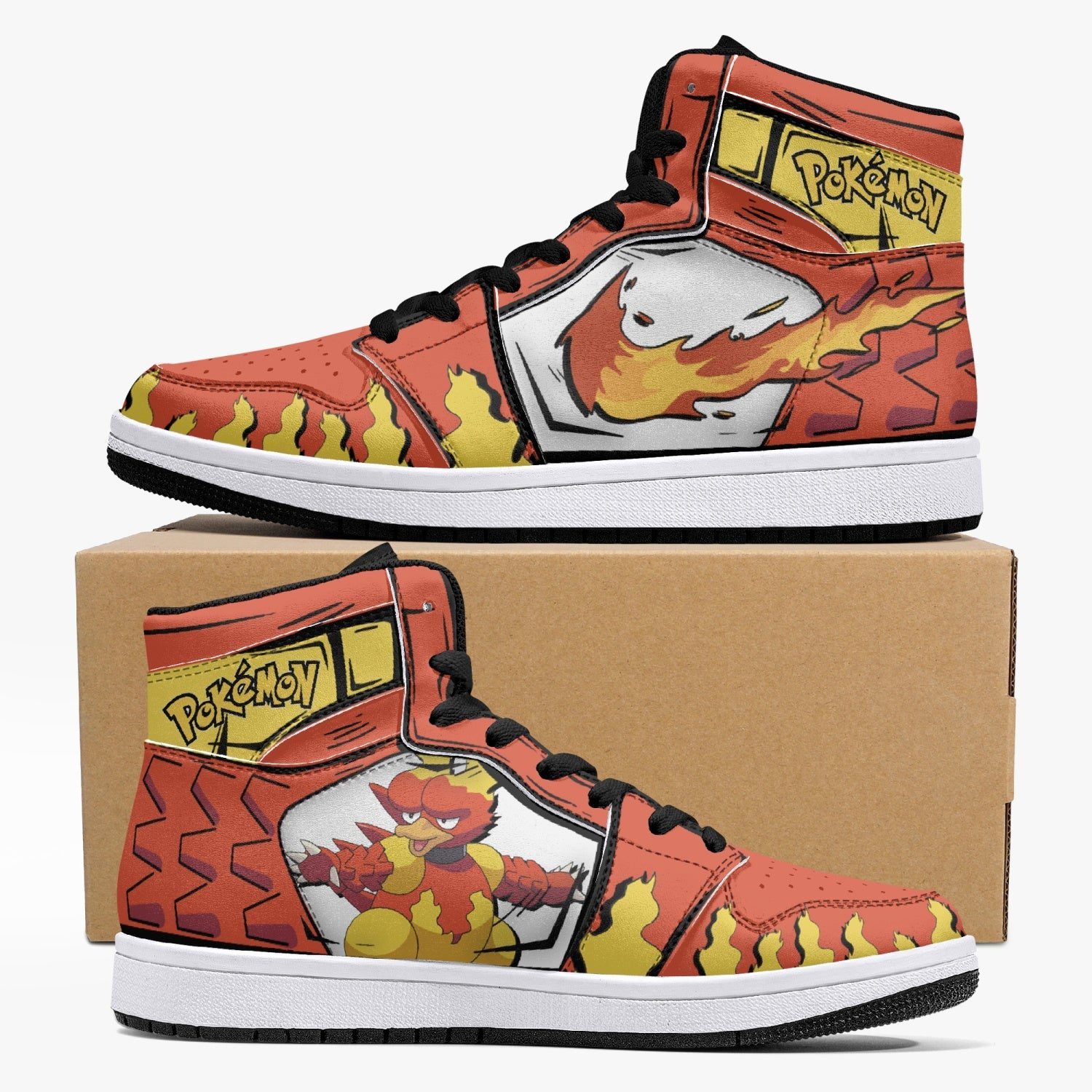 POKEMON Magmar Air Jordan 1 High Sneakers POKEMON Magmar Air Jordan 1 High Sneakers
