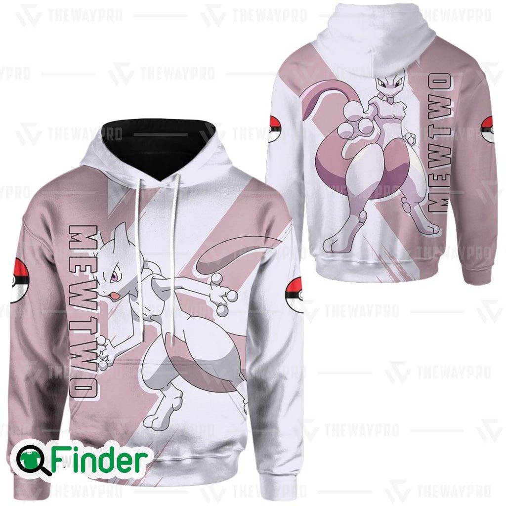 POKEMON Mewtwo Psychic Type Legendary Pullover Hoodie POKEMON Mewtwo Psychic Type Legendary Pullover Hoodie