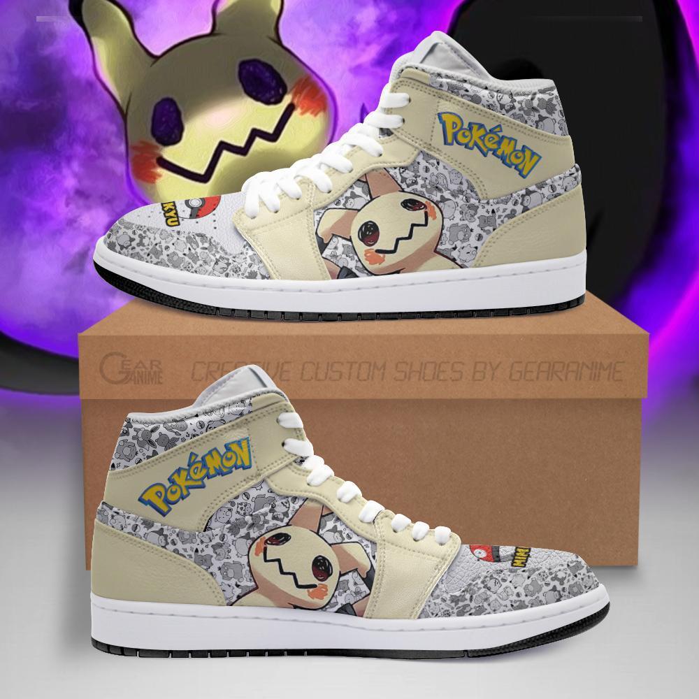 POKEMON Mimikyu Anime Air Jordan 1 High Sneakers POKEMON Mimikyu Anime Air Jordan 1 High Sneakers