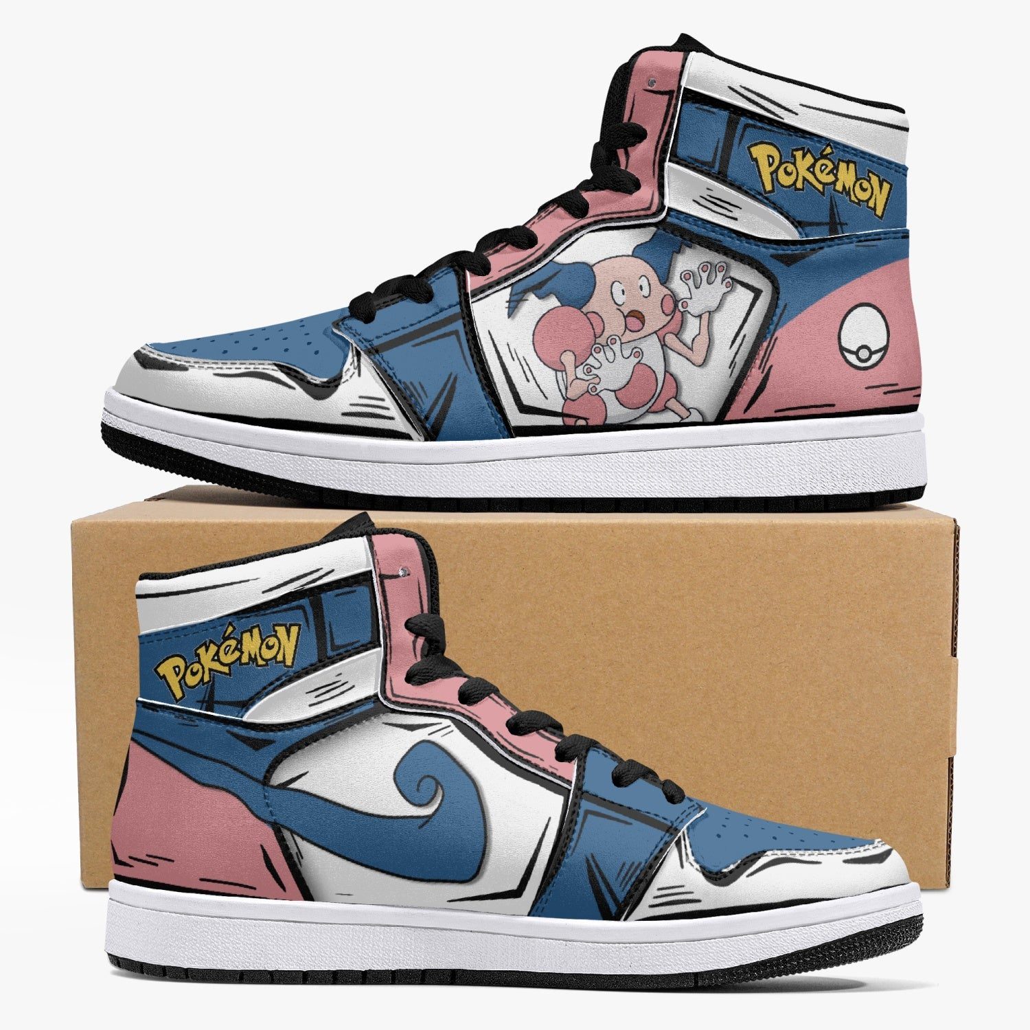 POKEMON Mr. Mime Air Jordan 1 High Sneakers POKEMON Mr. Mime Air Jordan 1 High Sneakers