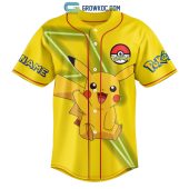 Pokemon Pikachu Custom Name Cartoon Baseball Jersey Front.jpg - demo10