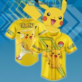 POKEMON Pikachu Custom Name Cartoon Baseball Jersey