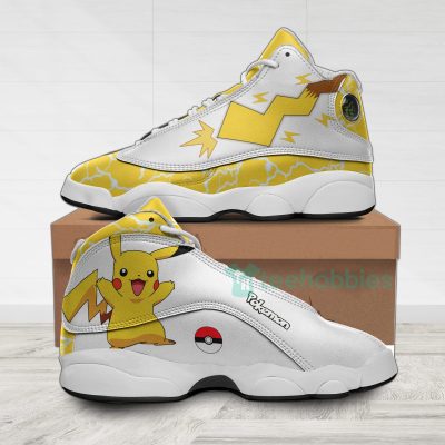 POKEMON Pikachu White Yellow Air Jordan 13 Shoes