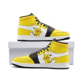 POKEMON Pikachu Yellow Air Jordan 1 High Sneakers