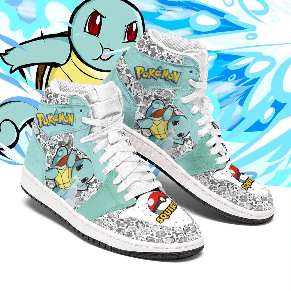 POKEMON Squirtle Anime Air Jordan 1 High Sneakers POKEMON Squirtle Anime Air Jordan 1 High Sneakers