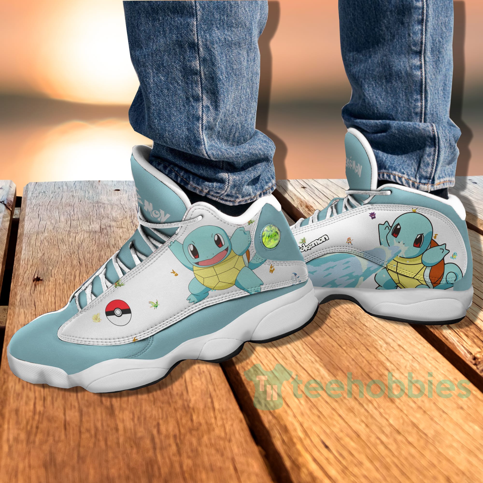 POKEMON Squirtle Anime Air Jordan 13 Shoes POKEMON Squirtle Anime Air Jordan 13 Shoes