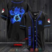 POKEMON Totodile Custom Name Black Baseball Jersey