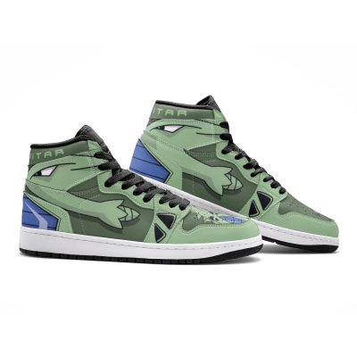 POKEMON Tyranitar Moss Green Air Jordan 1 High Sneakers