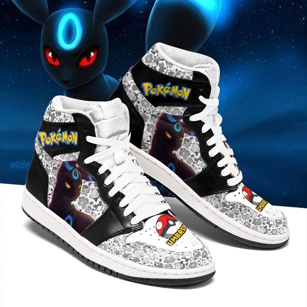 POKEMON Umbreon Anime Air Jordan 1 High Sneakers POKEMON Umbreon Anime Air Jordan 1 High Sneakers