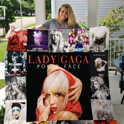 Lady Gaga Poker Face Quilt Blanket