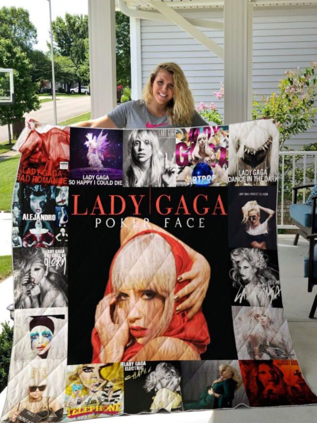 Lady Gaga Poker Face Quilt Blanket Lady Gaga Poker Face Quilt Blanket