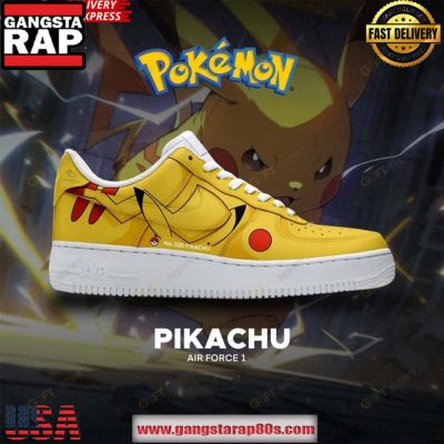 Pok?mon Pikachu Special Air Force 1 Running Sneakers Shoes