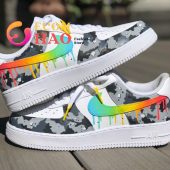 Polaroid Custom Air Force 1 Oh! You Make Me Reminded Of College Days - demo10