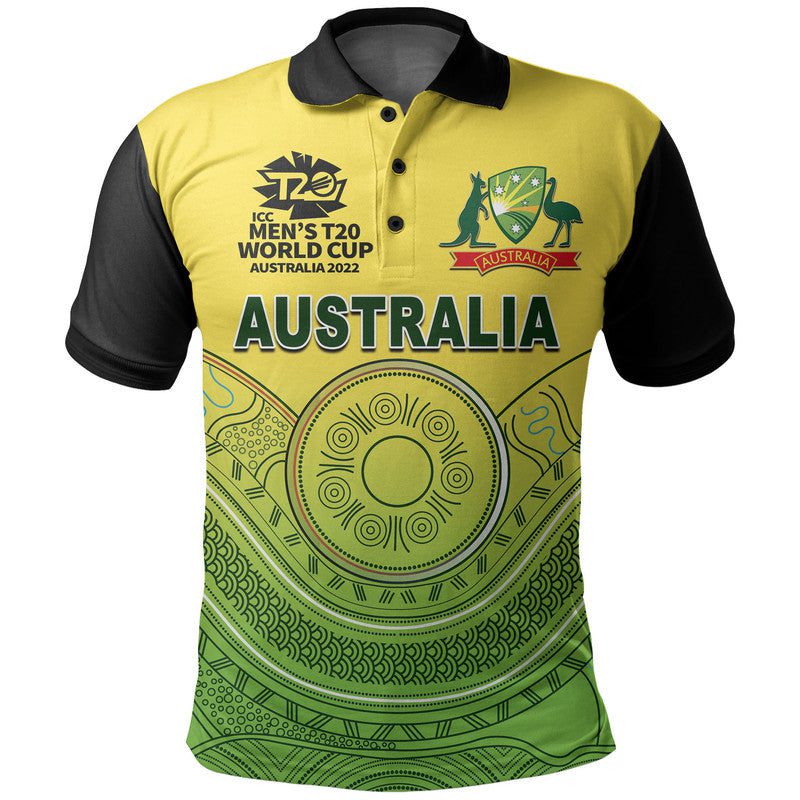(Custom Personalised And Number) Australia Cricket Men's T20 World Cup Polo Shirt (Custom Personalised And Number) Australia Cricket Men's T20 World Cup Polo Shirt