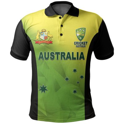 (Custom Personalised And Number) Australia Cricket Polo Shirt Replica T20