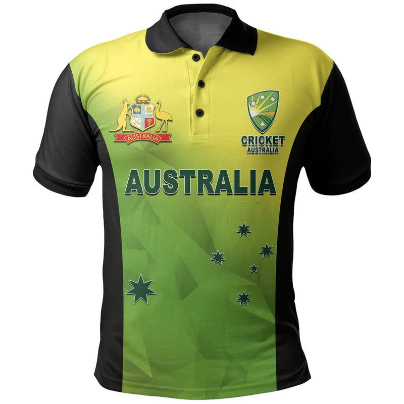 (Custom Personalised And Number) Australia Cricket Polo Shirt Replica T20 (Custom Personalised And Number) Australia Cricket Polo Shirt Replica T20