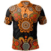 Australia Polo Shirt Aboriginal Indigenous Dot Style Design Cuture