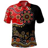 Australia Polo Shirt Aboriginal Dot Art In My Heart