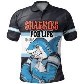 Cronulla-Sutherland Sharks Polo Shirt - Sharkies With Aboriginal Style Polo Shirt