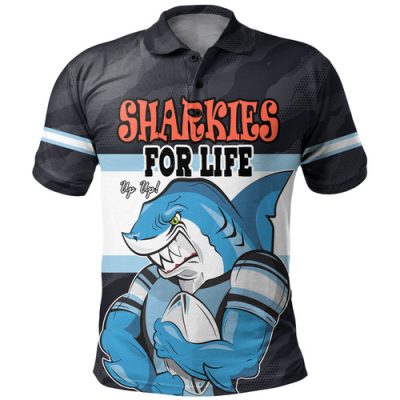 Cronulla-Sutherland Sharks Polo Shirt- Sharkies Supporter Polo Shirt