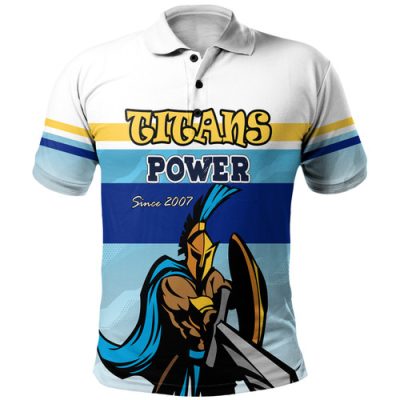 Gold Coast Titans Polo Shirt - Custom Indigenous Gold Coast Titans