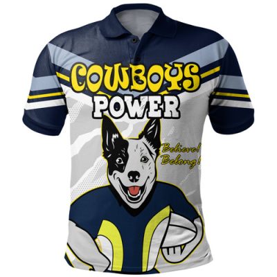 North Queensland Cowboys Custom Polo Shirt - Indigenous North Queensland Cowboys Army Scratch Style Polo Shirt