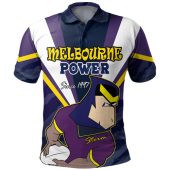 Melbourne Storm Custom Polo Shirt - Tropical Patterns Melbourne Storm Polo Shirt