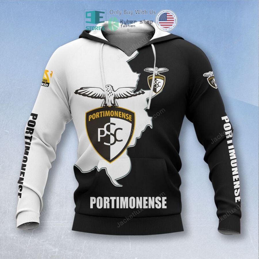 Portimonense SC Black White Pullover Hoodie Portimonense SC Black White Pullover Hoodie