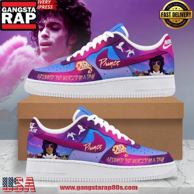 Prince Around the World in a Day Limited Edition Air Force 1 Running Sneakers Shoes