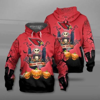 NFL Arizona Cardinals Jack Skellington Pullover Hoodie