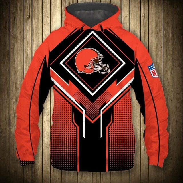 NFL Cleveland Browns Orange Pullover Hoodie V10 NFL Cleveland Browns Orange Pullover Hoodie V10