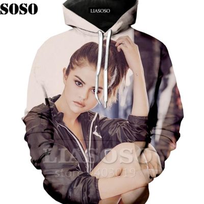 Selena Gomez Cream Color Pullover Hoodie