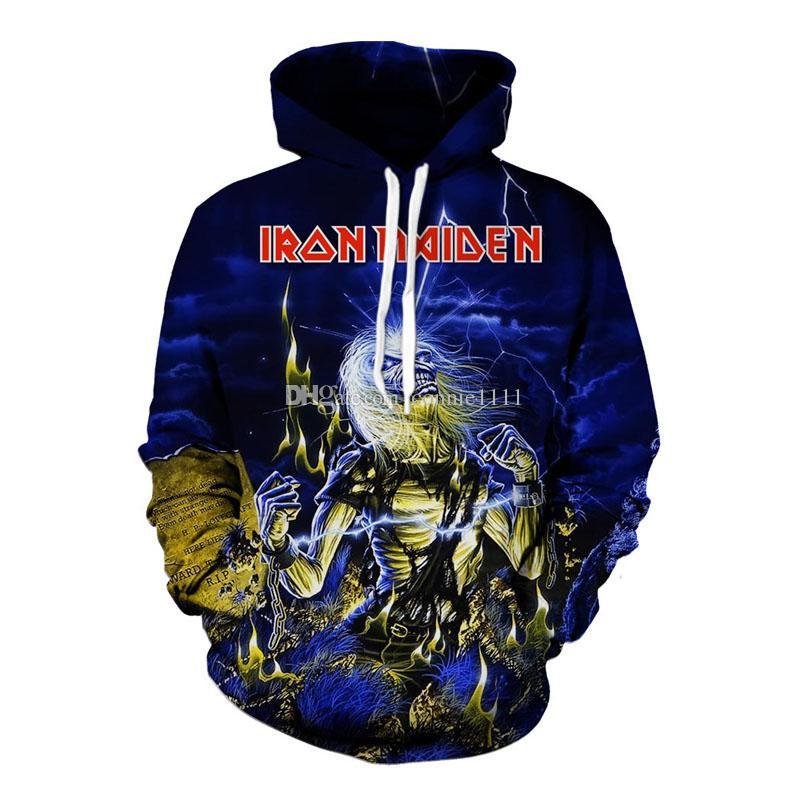 Iron Maiden Blue Pullover Hoodie Iron Maiden Blue Pullover Hoodie
