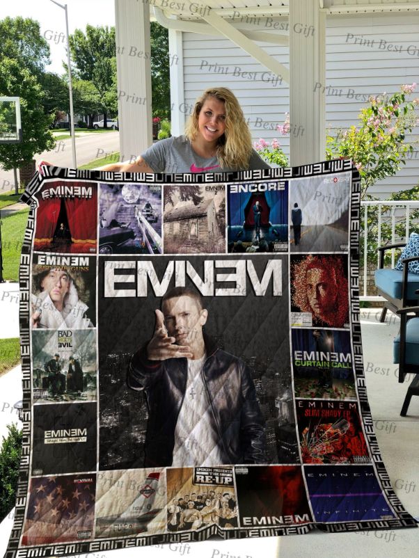 Eminem Albums Cover Poster Quilt Blanket Eminem Albums Cover Poster Quilt Blanket