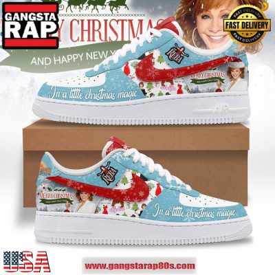 Reba McEntire Merry Christmas Air Force 1 Running Sneakers Shoes