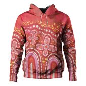Australia Aboriginal Hoodie - Dot painting illustration in Aboriginal style Green Hoodie