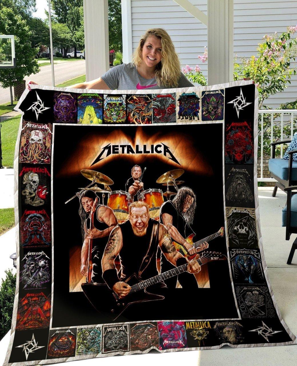 Metallica Fan Gift Quilt Blanket Metallica Fan Gift Quilt Blanket