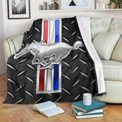 Ford Mustang Big Logo Fleece Blanket