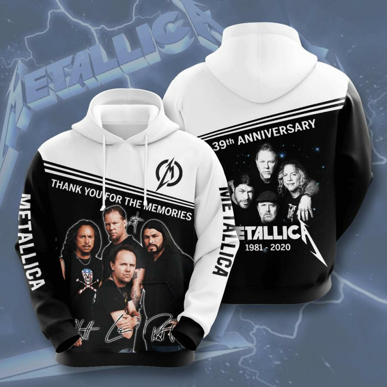 Metallica 39th Anniversary Pullover Hoodie Metallica 39th Anniversary Pullover Hoodie