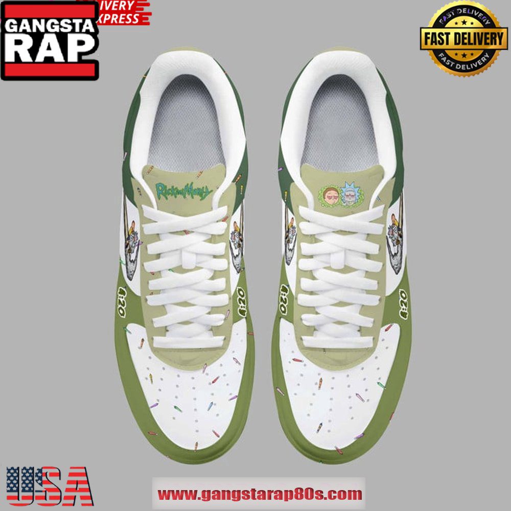 Rick and Morty Trippin 420 Limited Edition Air Force 1 Running Sneakers Shoes Rick and Morty Trippin 420 Limited Edition Air Force 1 Running Sneakers Shoes