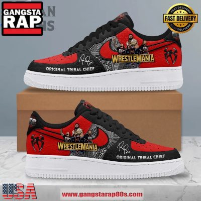 Roman Reigns WrestleMania 41 OTC Air Force 1 Running Sneakers Shoes