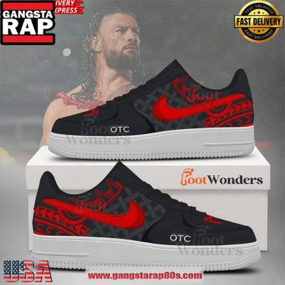 Roman Reigns WWE WrestleMania 41 Special Edition Air Force 1 Running Sneakers Shoes