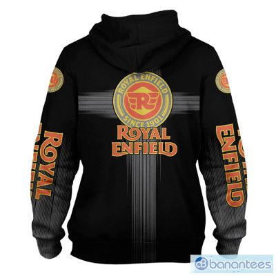 Royal Enfield Custom Name Black Pullover Hoodie