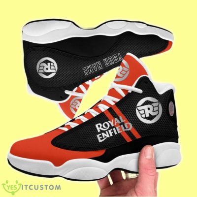 Royal Enfield Custom Name Red Black Air Jordan 13 Shoes